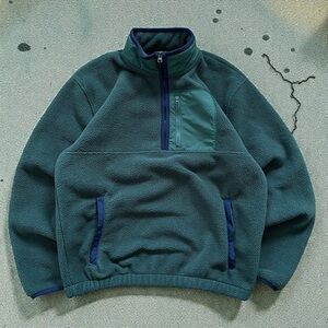 retro forest green GAP arctic fleece